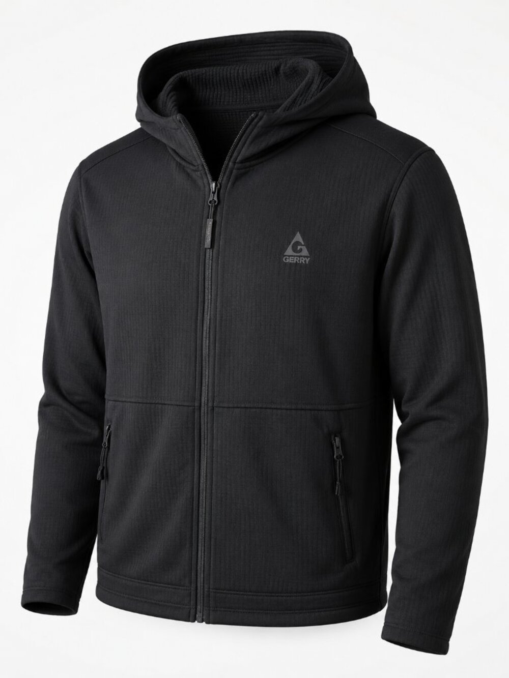 Gerry Men's XL Black Hooded Softshell Jacket Stretch Outdoor Hiking Coat